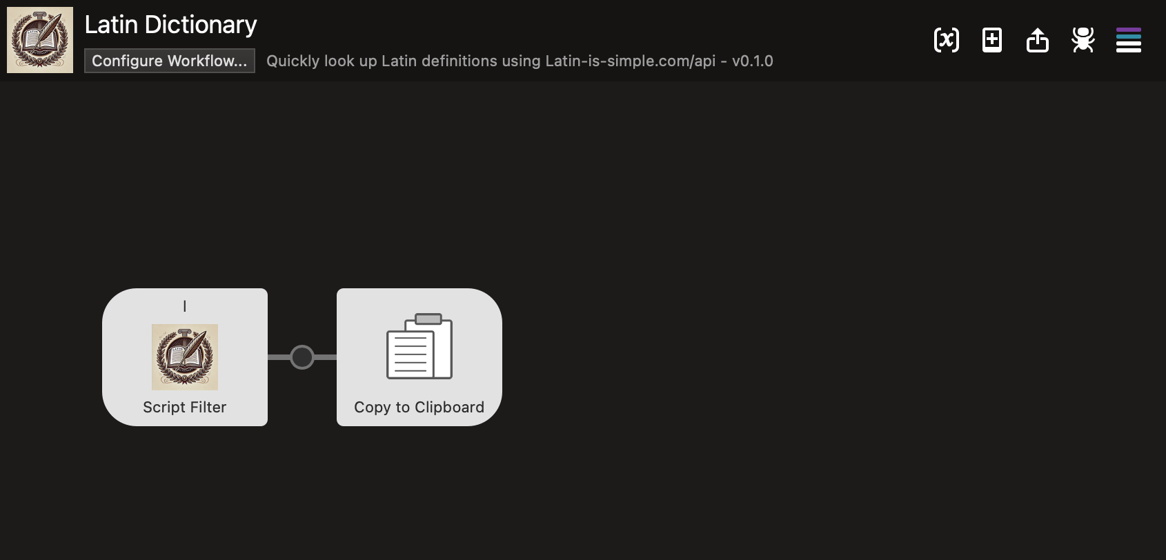 Alfred Latin Dictionary Workflow Image